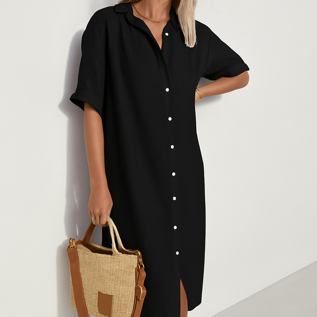 Davy | Women's Button-Down Midi Shirt Dress