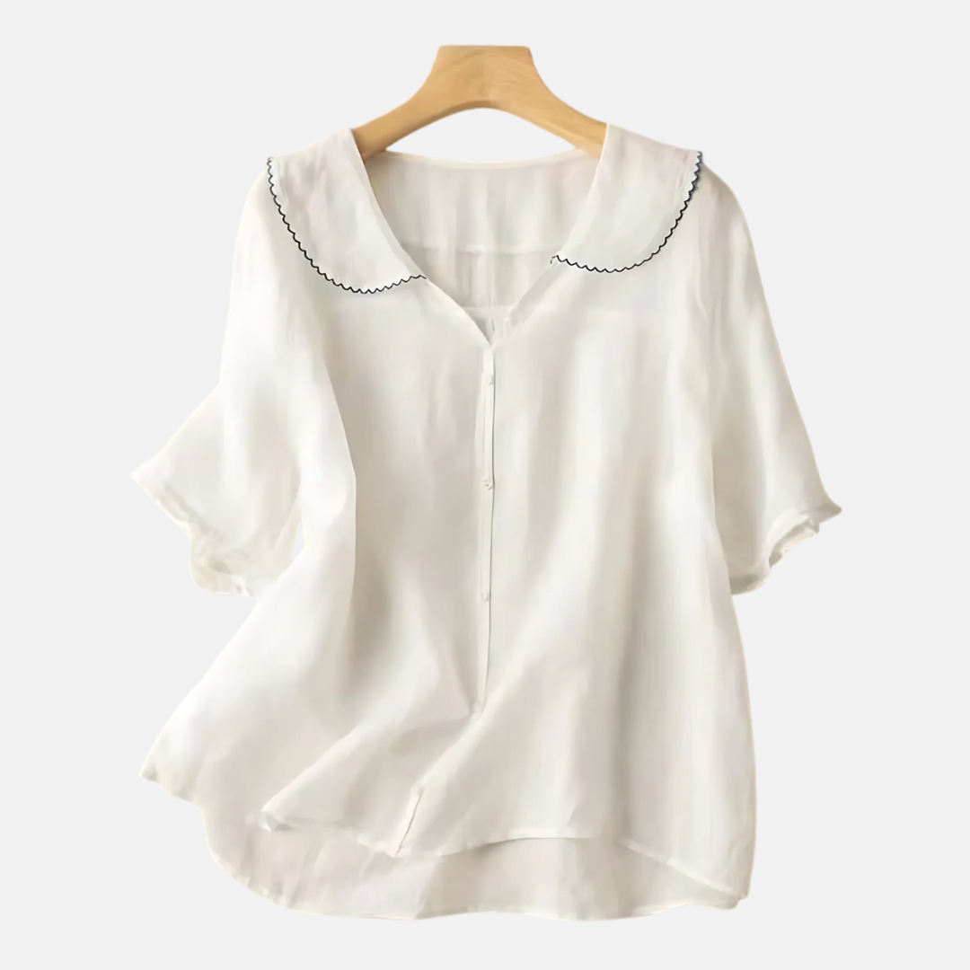 Davy | Women's Button-Front Shirt with Doll Collar