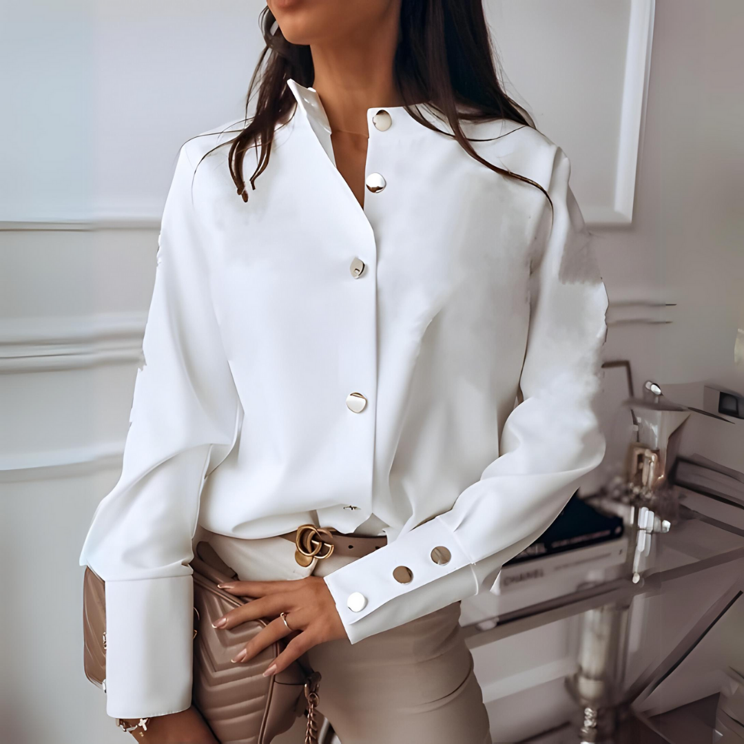 Davy | Women's Button-Up Shirt with Cuff Detail