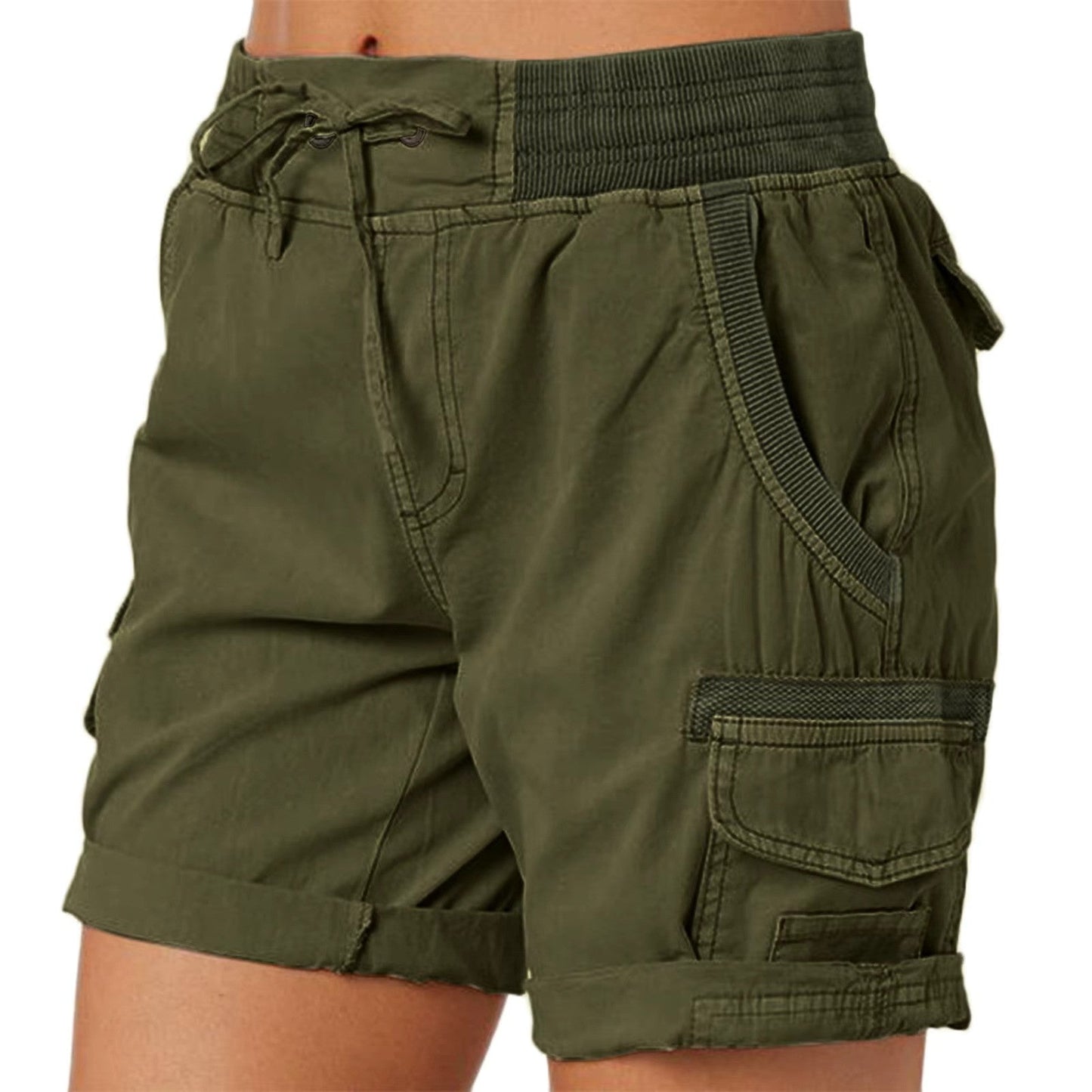 Davy | Women's Cargo Beach Shorts with Drawstring Waist