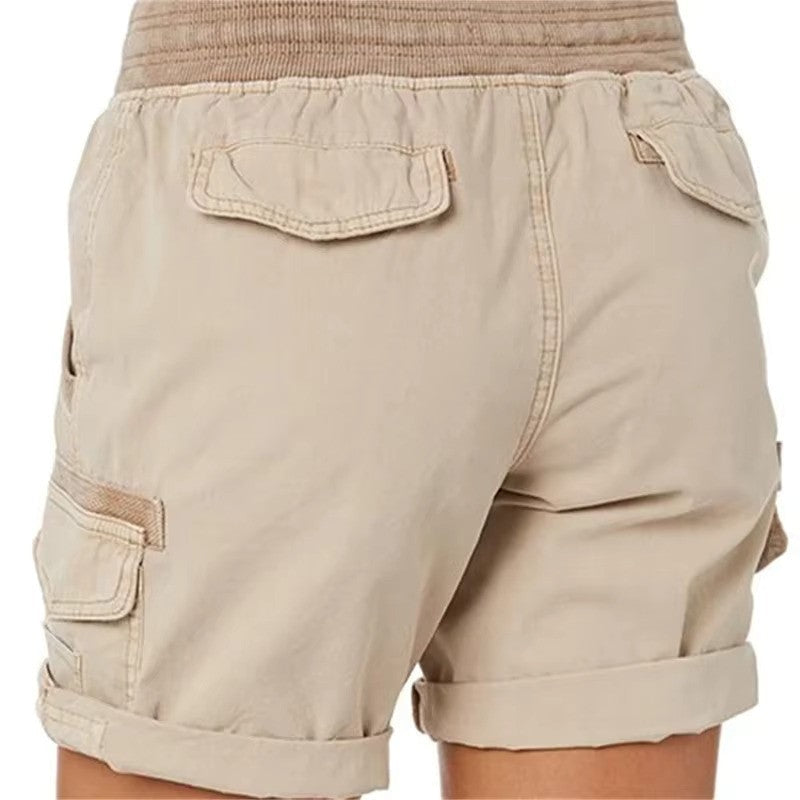 Davy | Women's Cargo Beach Shorts with Drawstring Waist