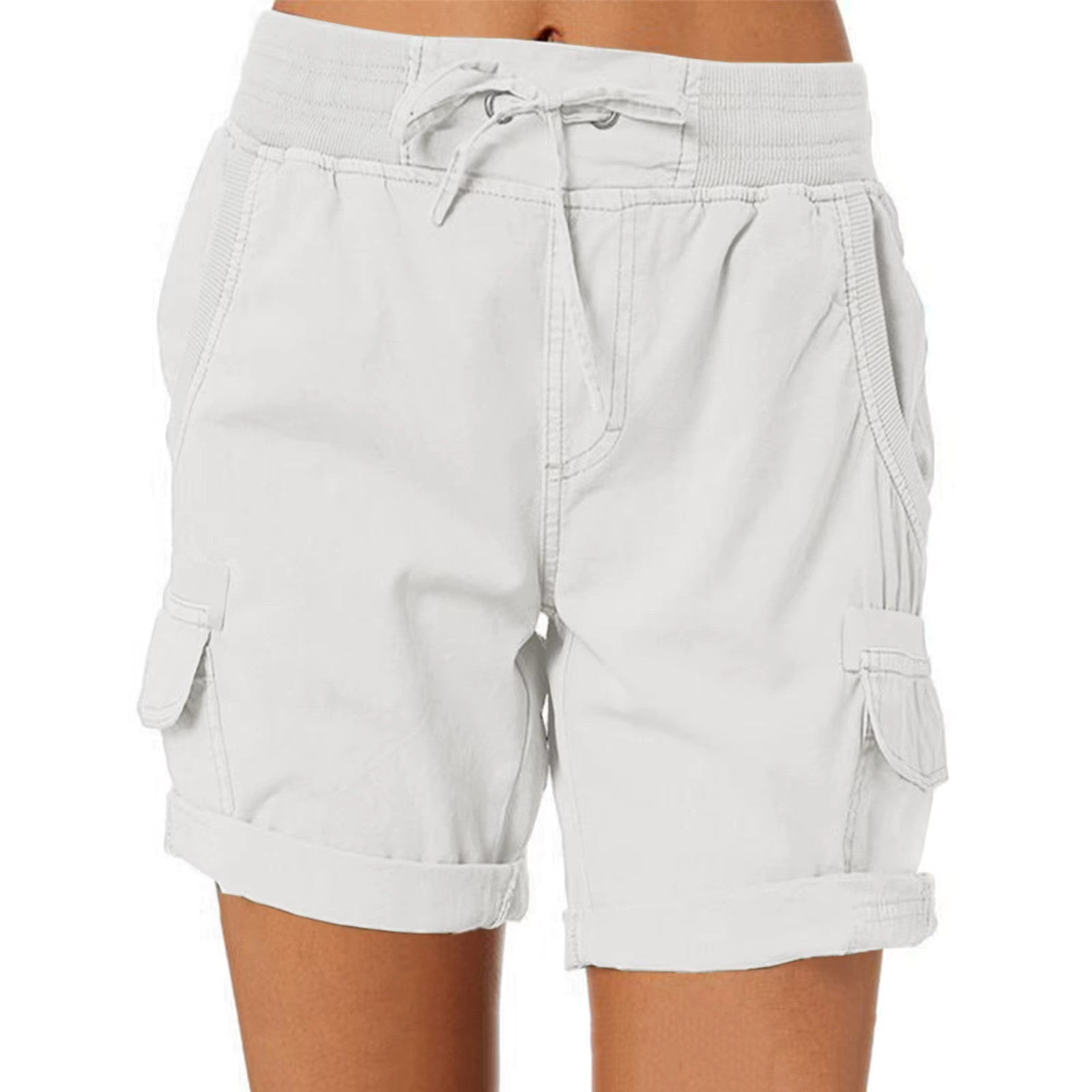 Davy | Women's Cargo Beach Shorts with Drawstring Waist