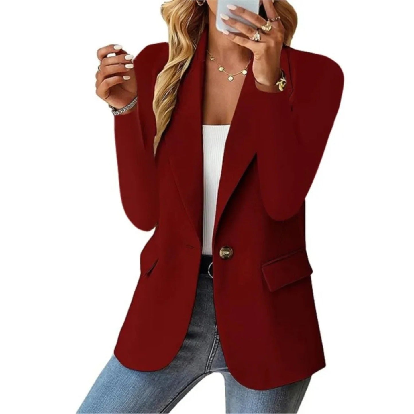 Davy | Women's Casual One-Button Blazer