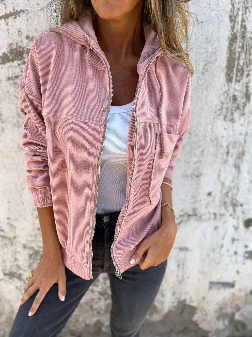 Davy | Women's Corduroy Jacket with Hood