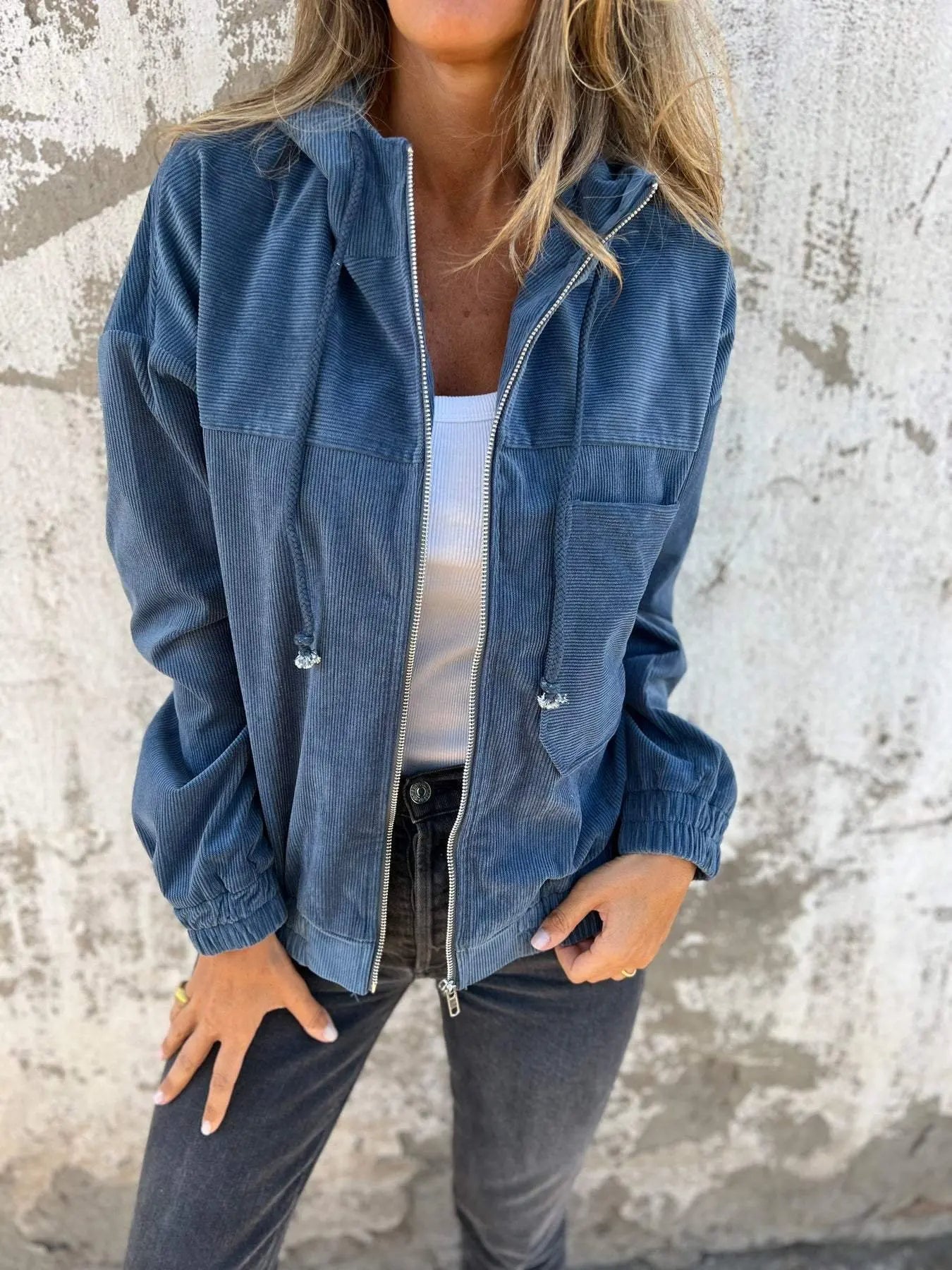 Davy | Women's Corduroy Jacket with Hood