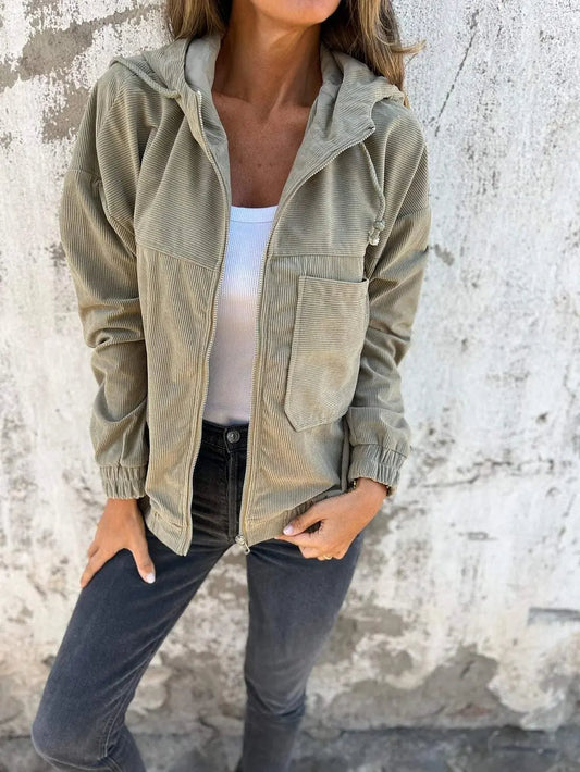 Davy | Women's Corduroy Jacket with Hood