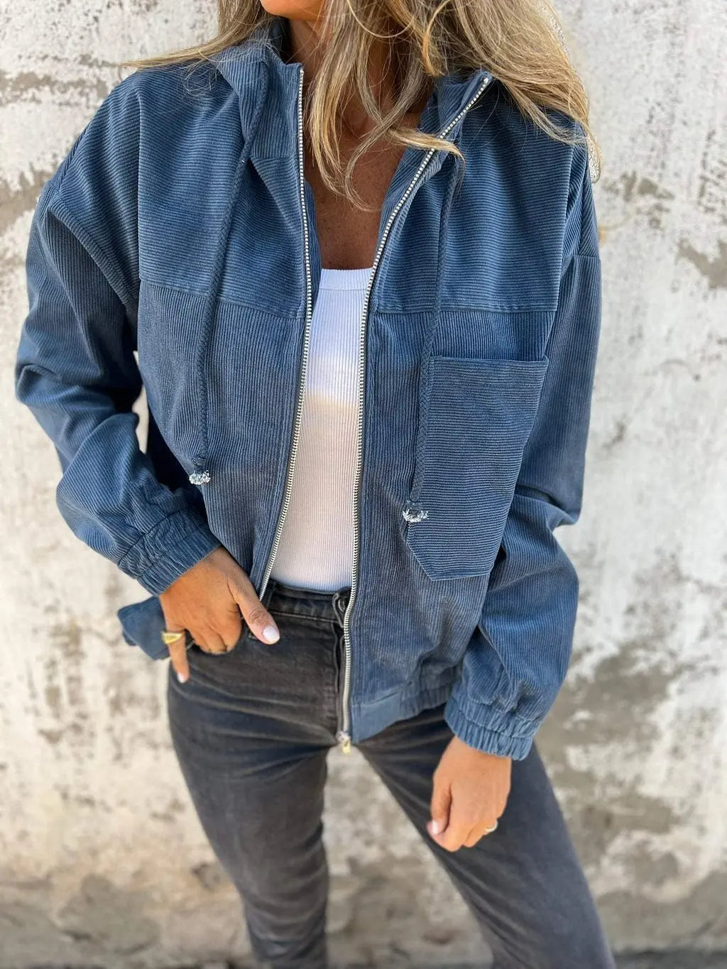 Davy | Women's Corduroy Jacket with Hood