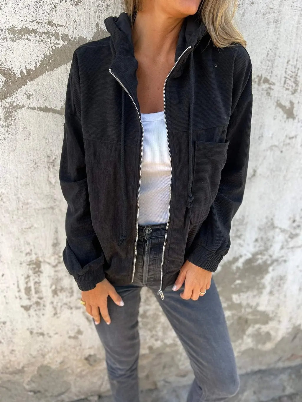 Davy | Women's Corduroy Jacket with Hood