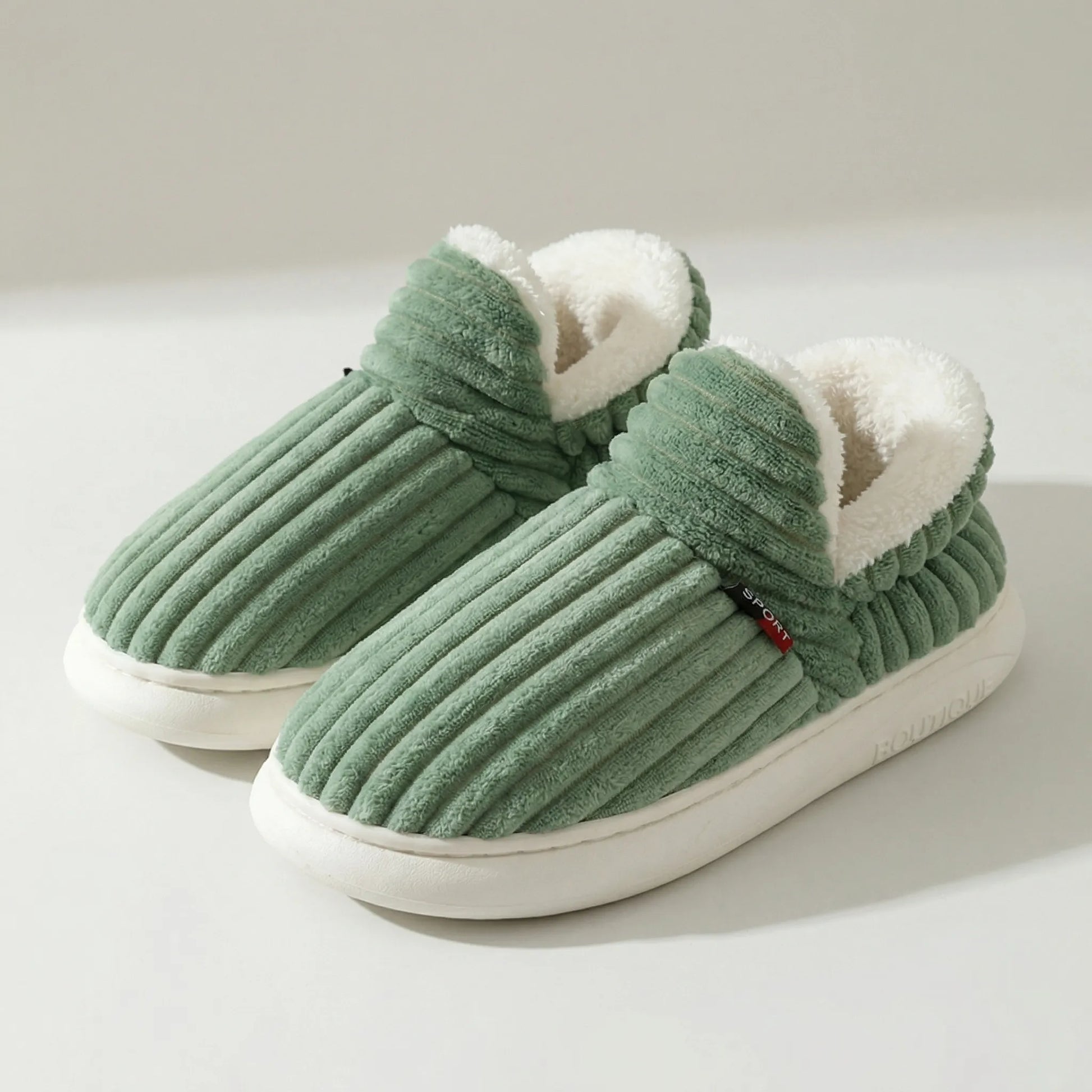 Davy | Women's Cozy Ribbed Slip-on Slippers