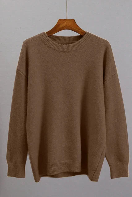 Davy | Women's Crew Neck Sweater with Ribbed Cuffs