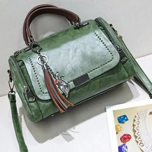 Davy | Women's Crossbody Satchel with Tassel Charm