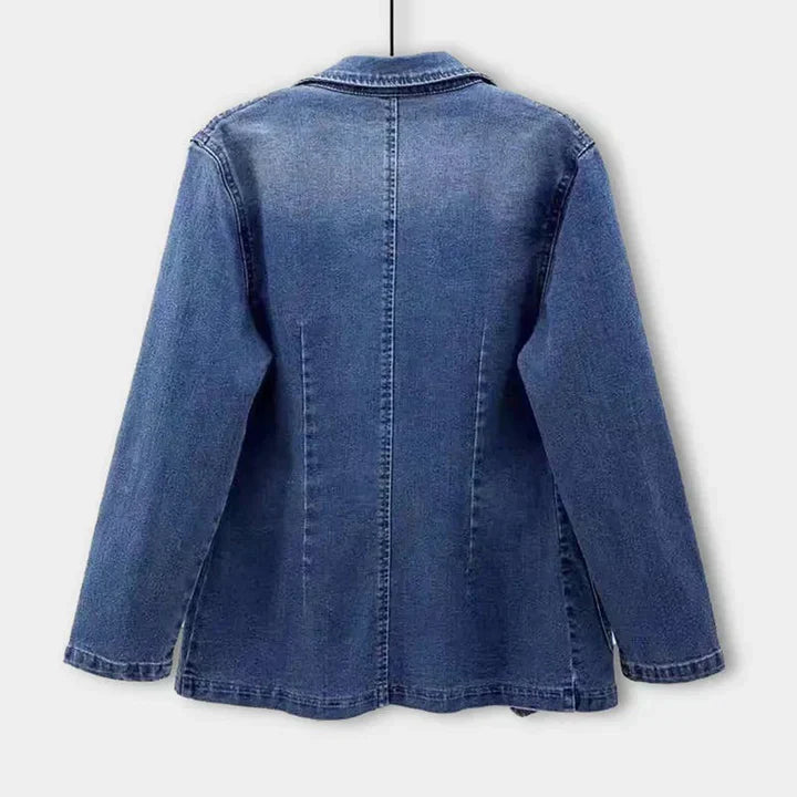 Davy | Women's Denim Blazer with Flap Pockets