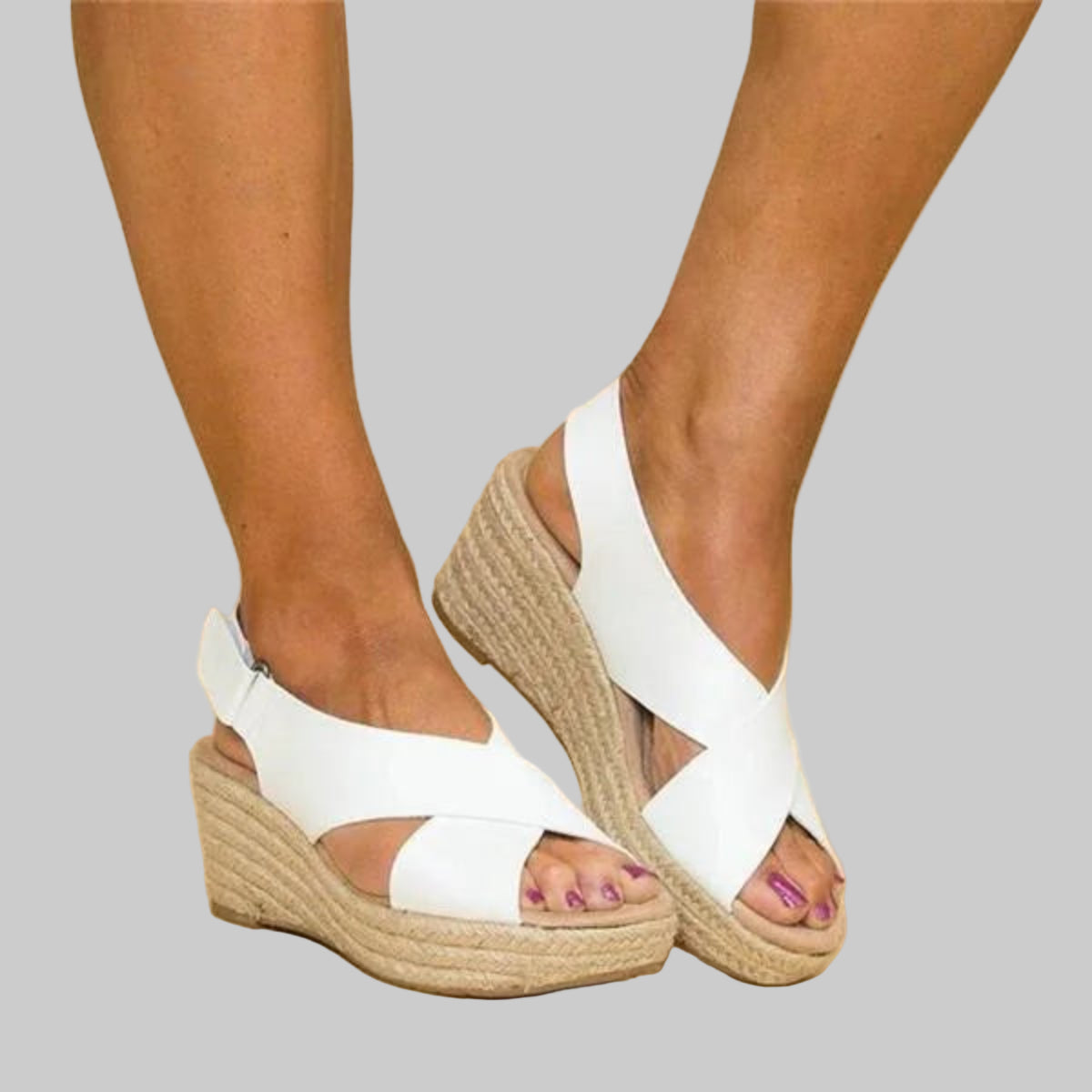 Davy | Women's Espadrille Wedge Sandals with Crisscross Straps