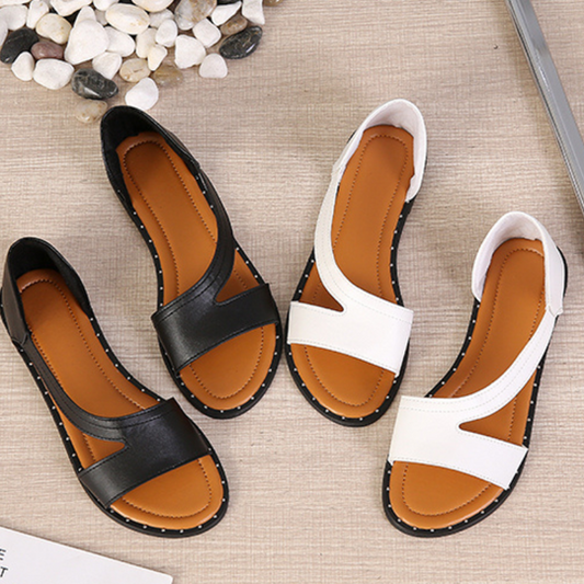 Davy | Women's Flat Sandals with Asymmetrical Straps