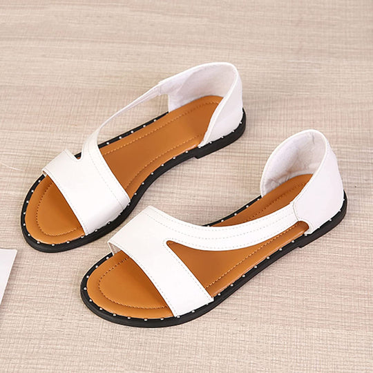 Davy | Women's Flat Sandals with Asymmetrical Straps
