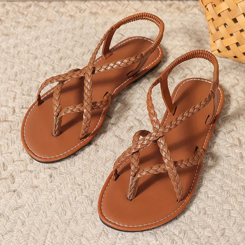 Davy | Women's Flat Sandals With Braided Straps
