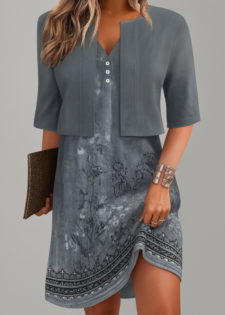 Davy | Women's Floral Two Piece Dress Set