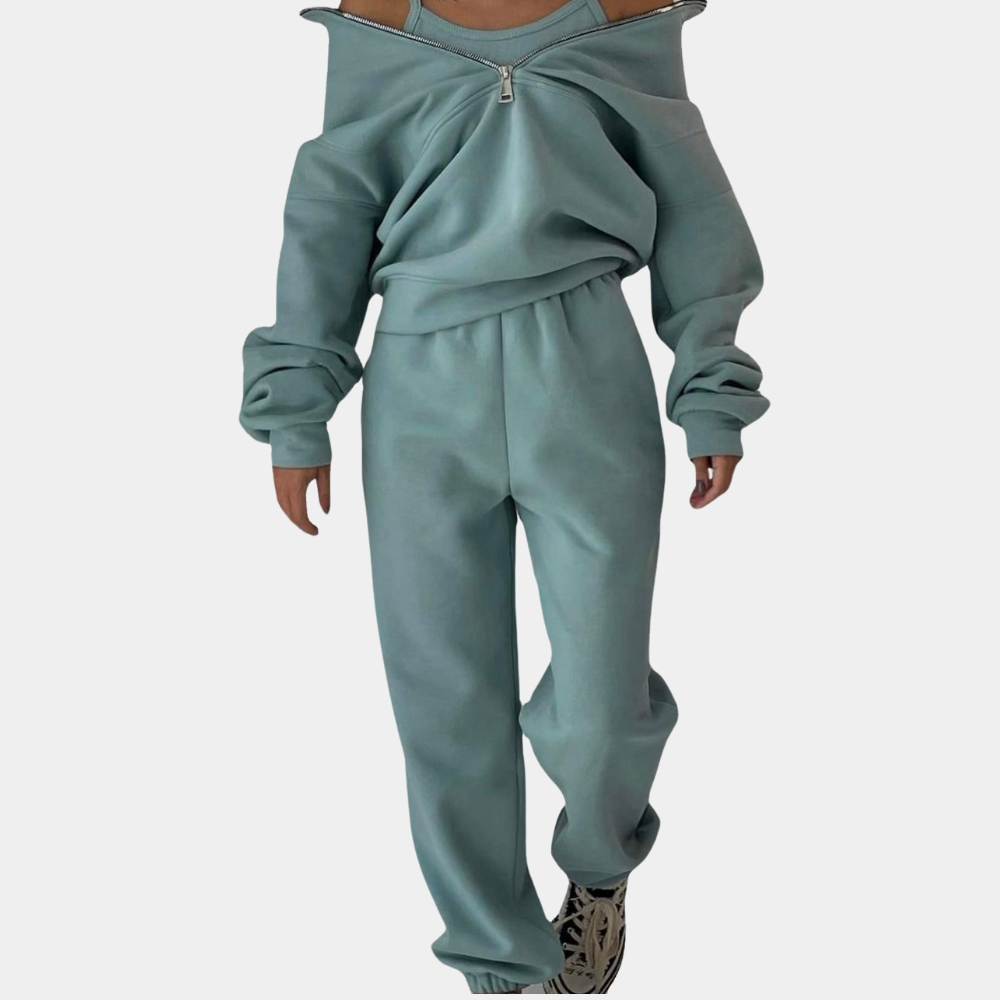 Davy | Women's Half-Zip Sweatshirt and Jogger Set