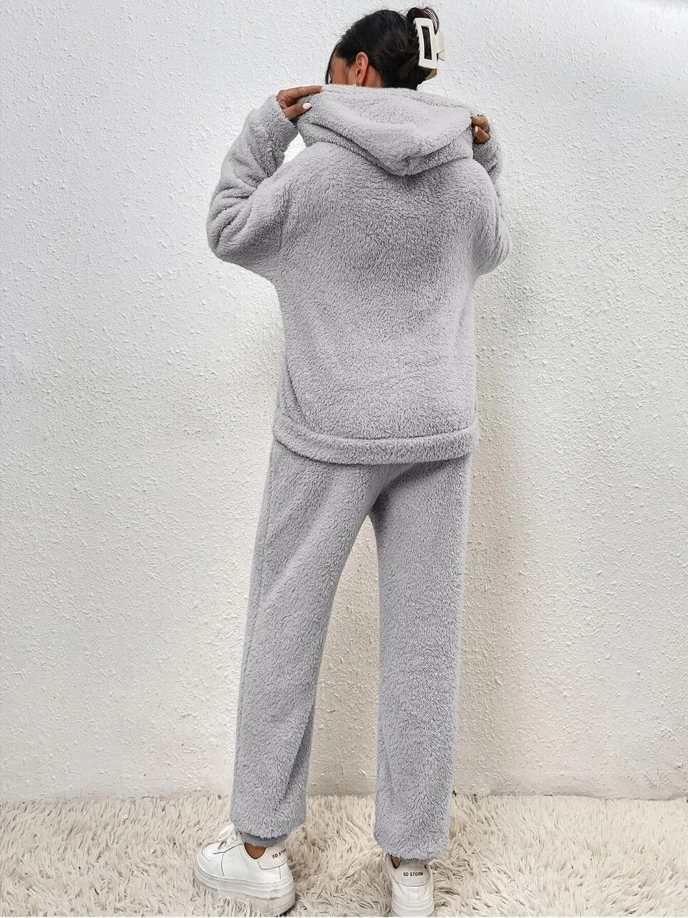 Davy | Women's Hooded Loungewear Set Plush Sweatshirt & Pants