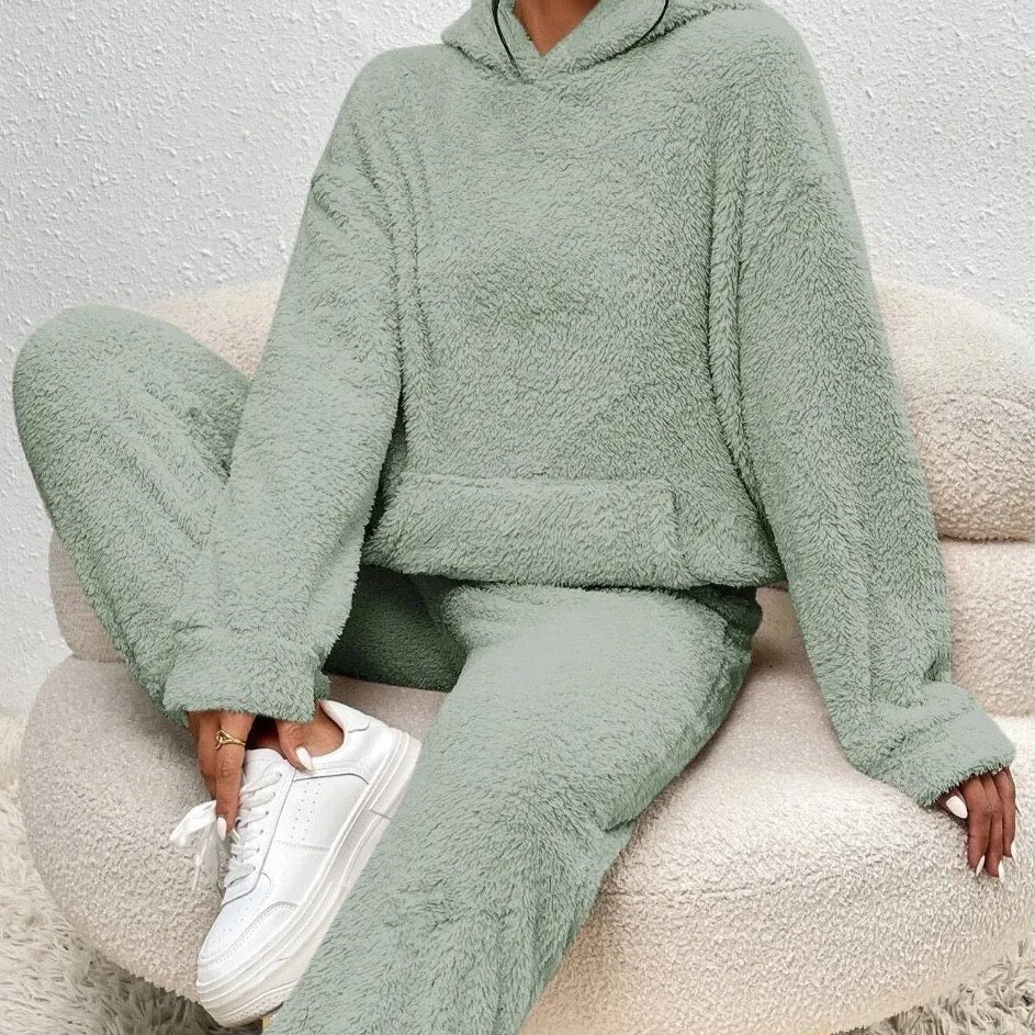 Davy | Women's Hooded Loungewear Set Plush Sweatshirt & Pants