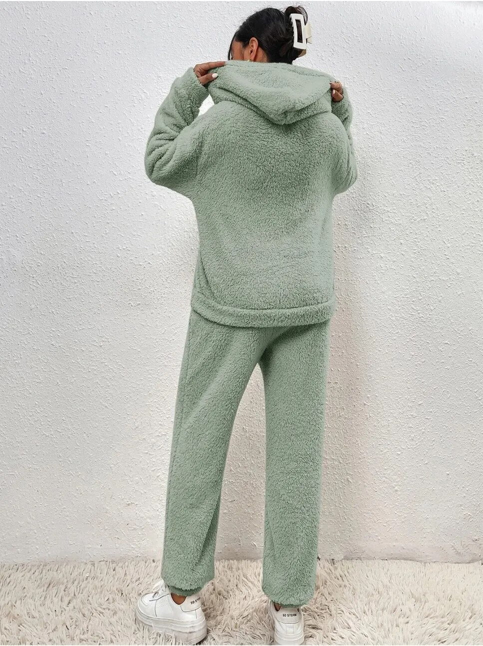 Davy | Women's Hooded Loungewear Set Plush Sweatshirt & Pants