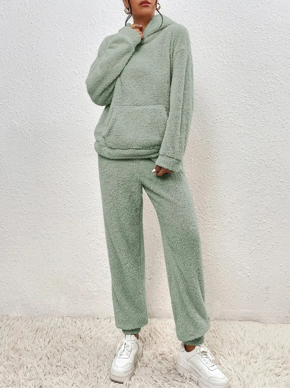 Davy | Women's Hooded Loungewear Set Plush Sweatshirt & Pants