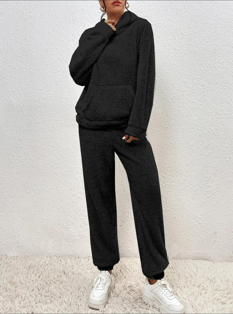 Davy | Women's Hooded Loungewear Set Plush Sweatshirt & Pants