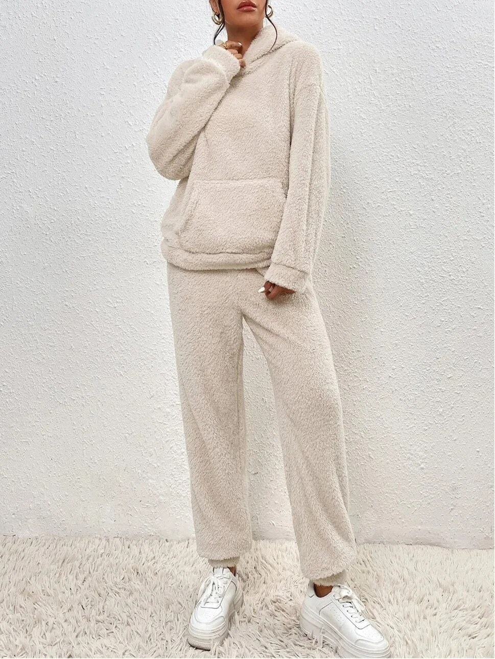 Davy | Women's Hooded Loungewear Set Plush Sweatshirt & Pants