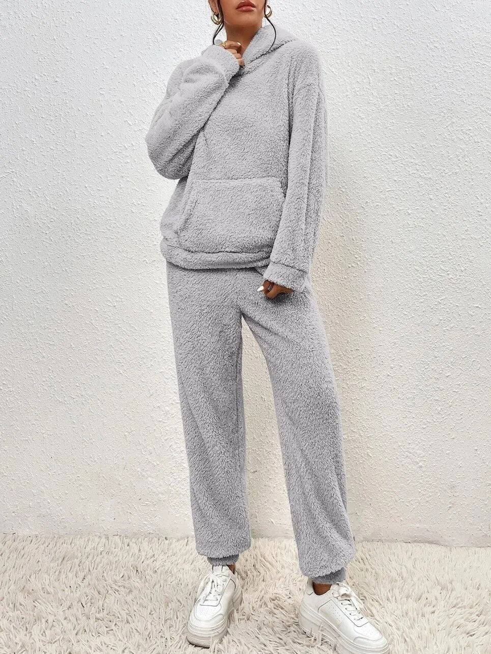Davy | Women's Hooded Loungewear Set Plush Sweatshirt & Pants