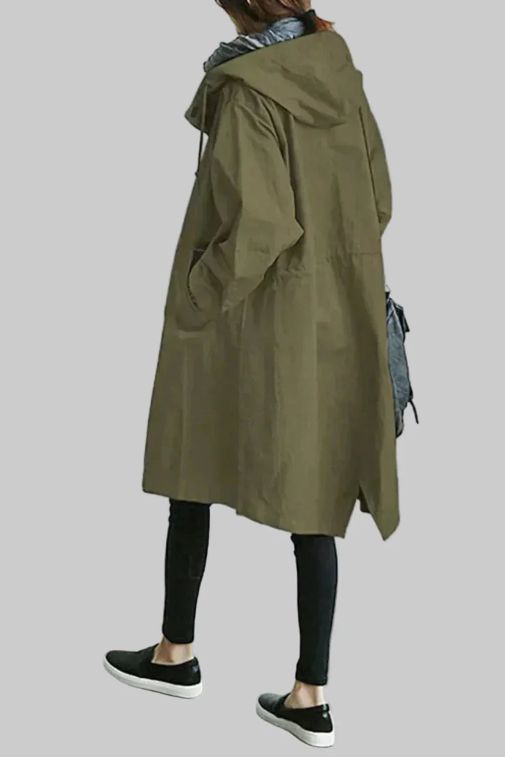 Davy | Women's Hooded Trench Coat - Oversized Relaxed Fit