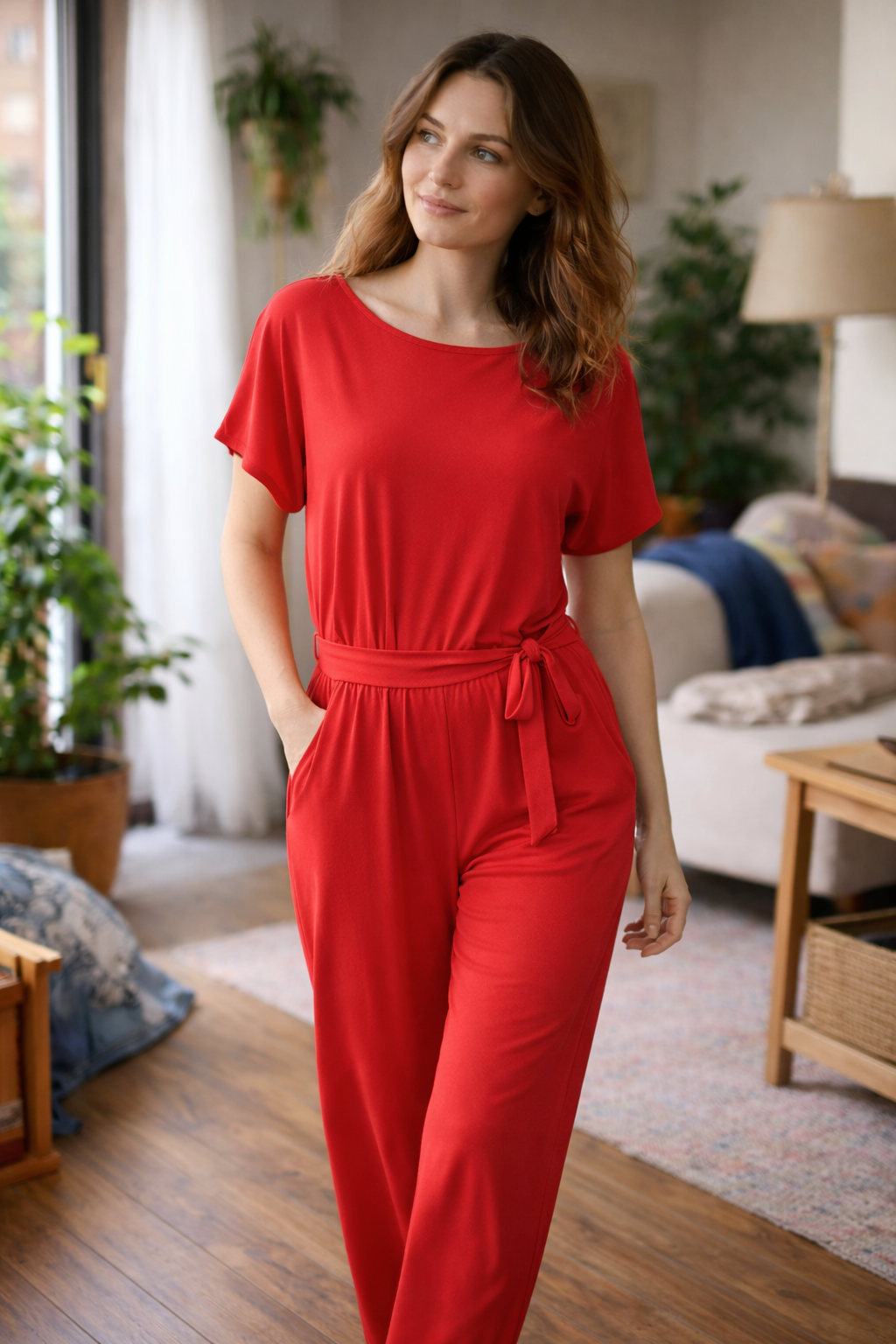 Davy | Women's Jumpsuit Wide Cut with Belt