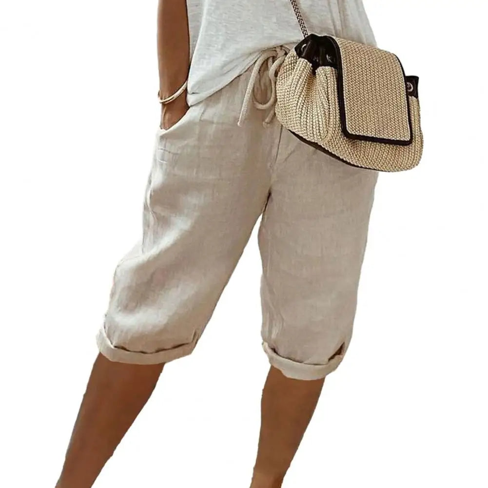 Davy | Women's Knee Pants with Drawstring and Pockets