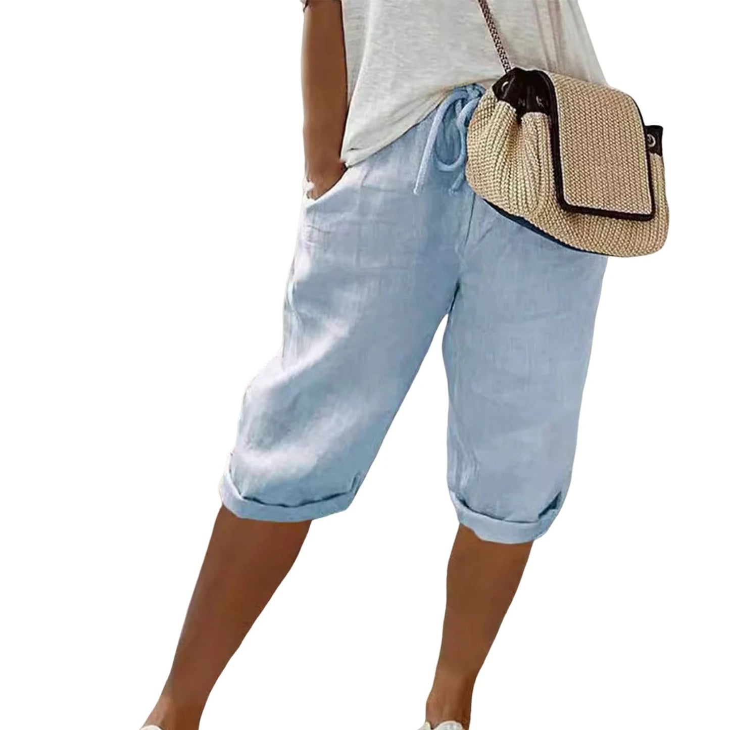 Davy | Women's Knee Pants with Drawstring and Pockets