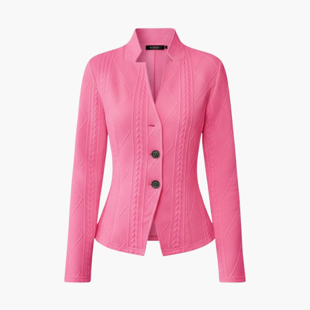Davy | Women's Knit Blazer with Cable Knit Texture