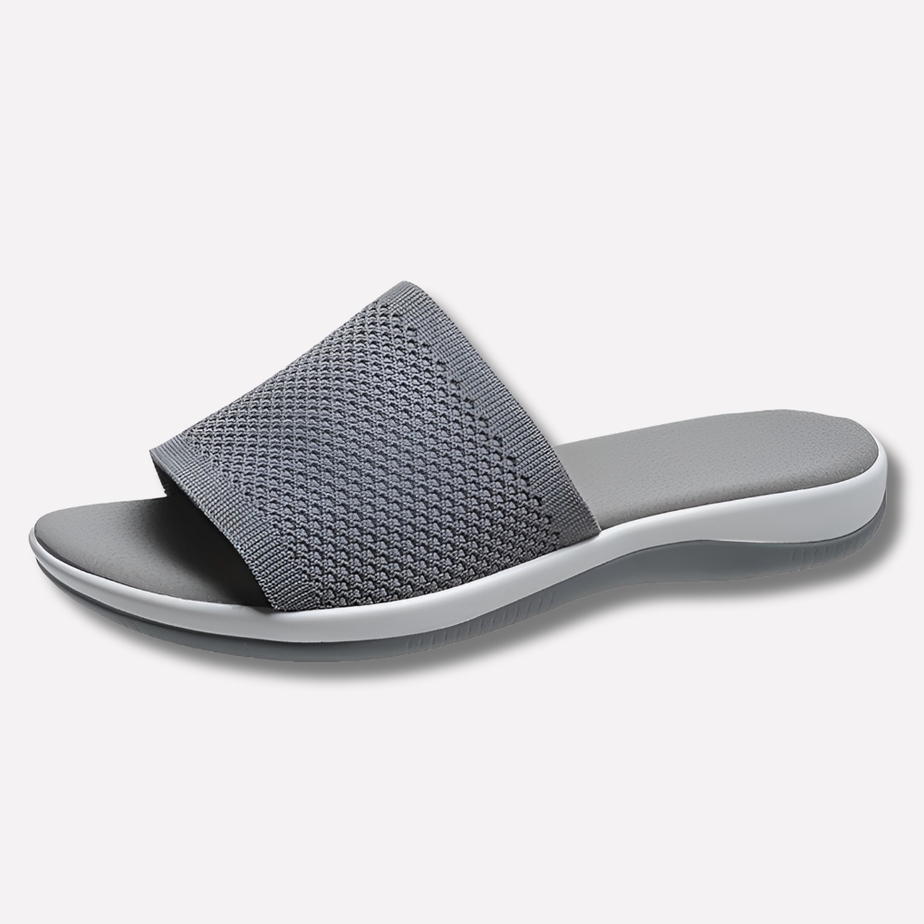 Davy | Women's Knit Slides with Open Toe