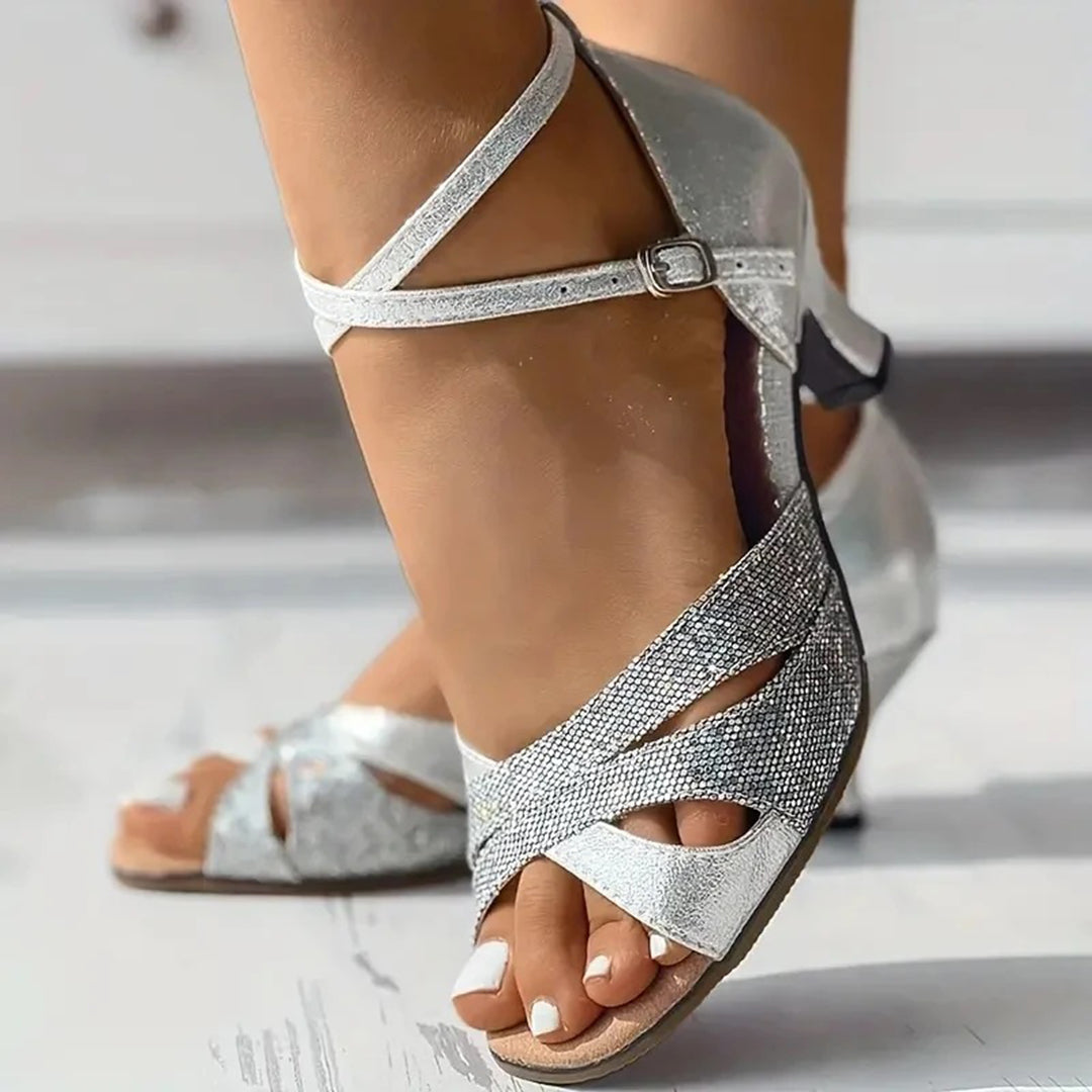 Davy | Women's Latin Dance Shoes with Sparkle Strap