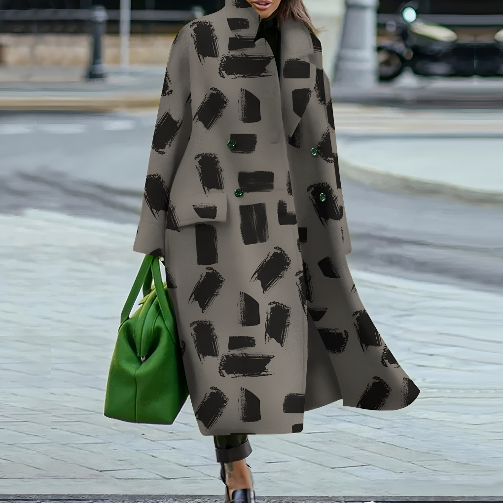 Davy | Women's Long Buttoned Trench Coat