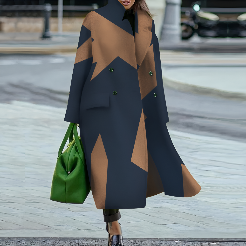 Davy | Women's Long Buttoned Trench Coat
