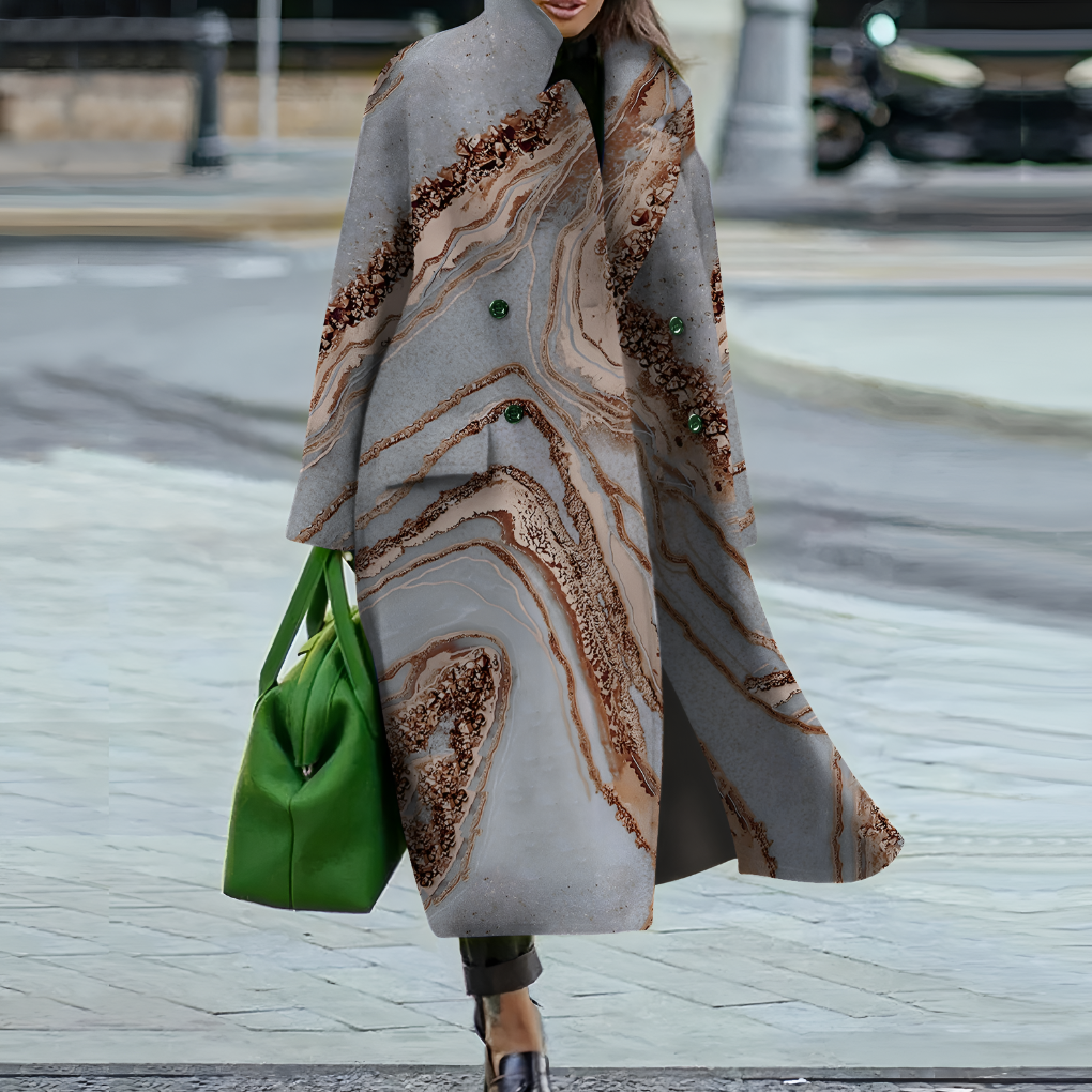 Davy | Women's Long Buttoned Trench Coat