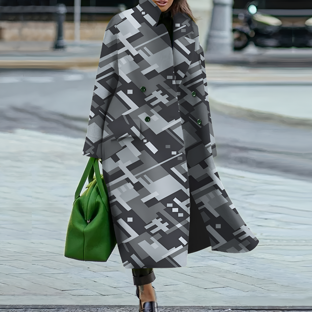 Davy | Women's Long Buttoned Trench Coat