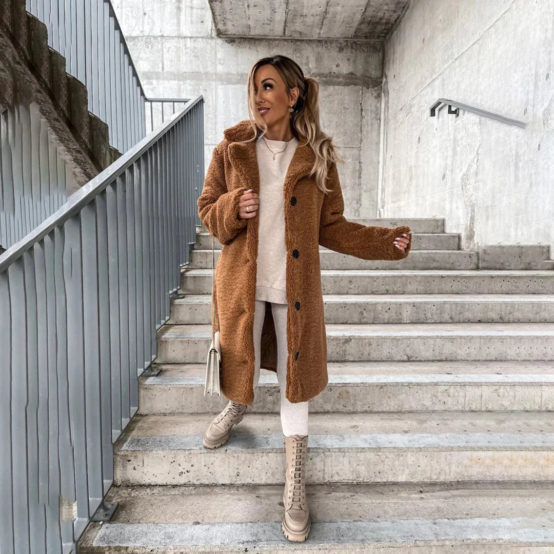 Davy | Women's Long Teddy Coat