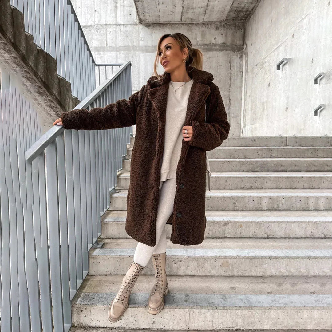 Davy | Women's Long Teddy Coat