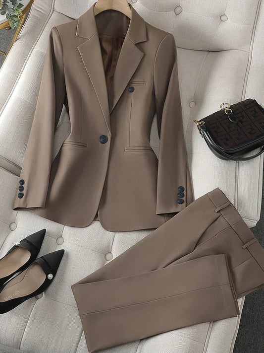 Davy | Women's Notched Lapel Blazer Pants Set