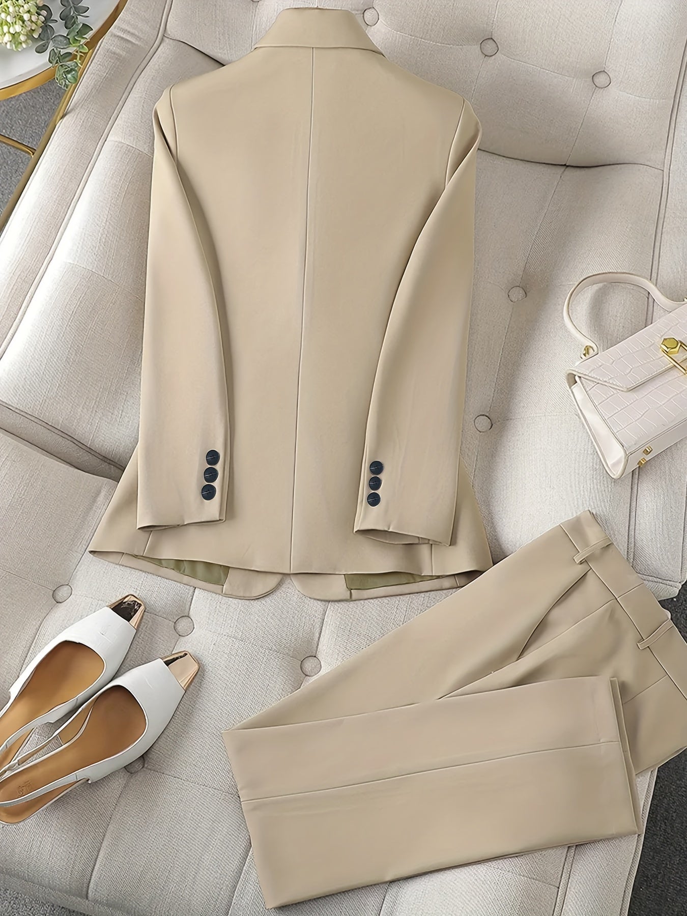 Davy | Women's Notched Lapel Blazer Pants Set