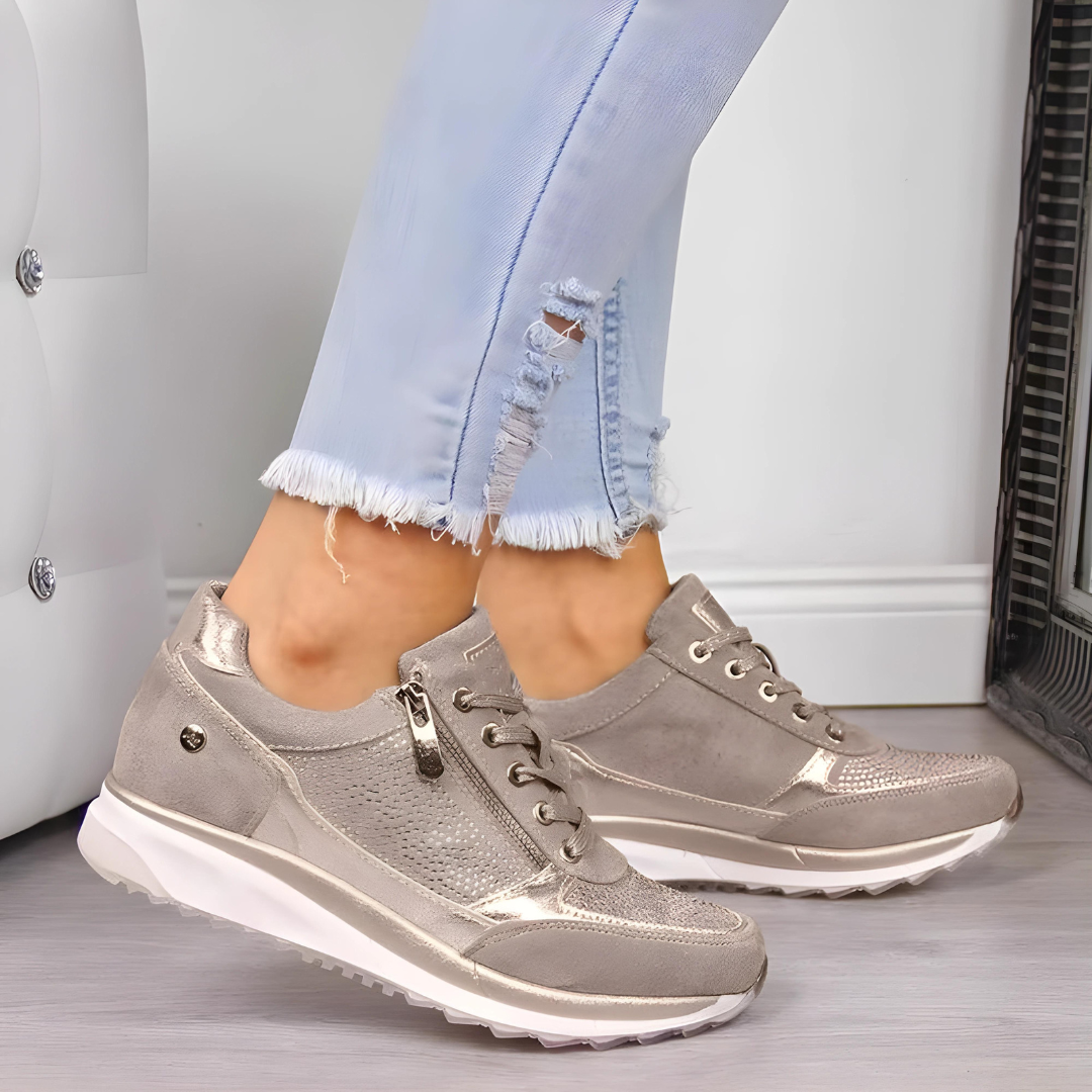 Davy | Women's Orthopedic Sneakers with Zipper Detail