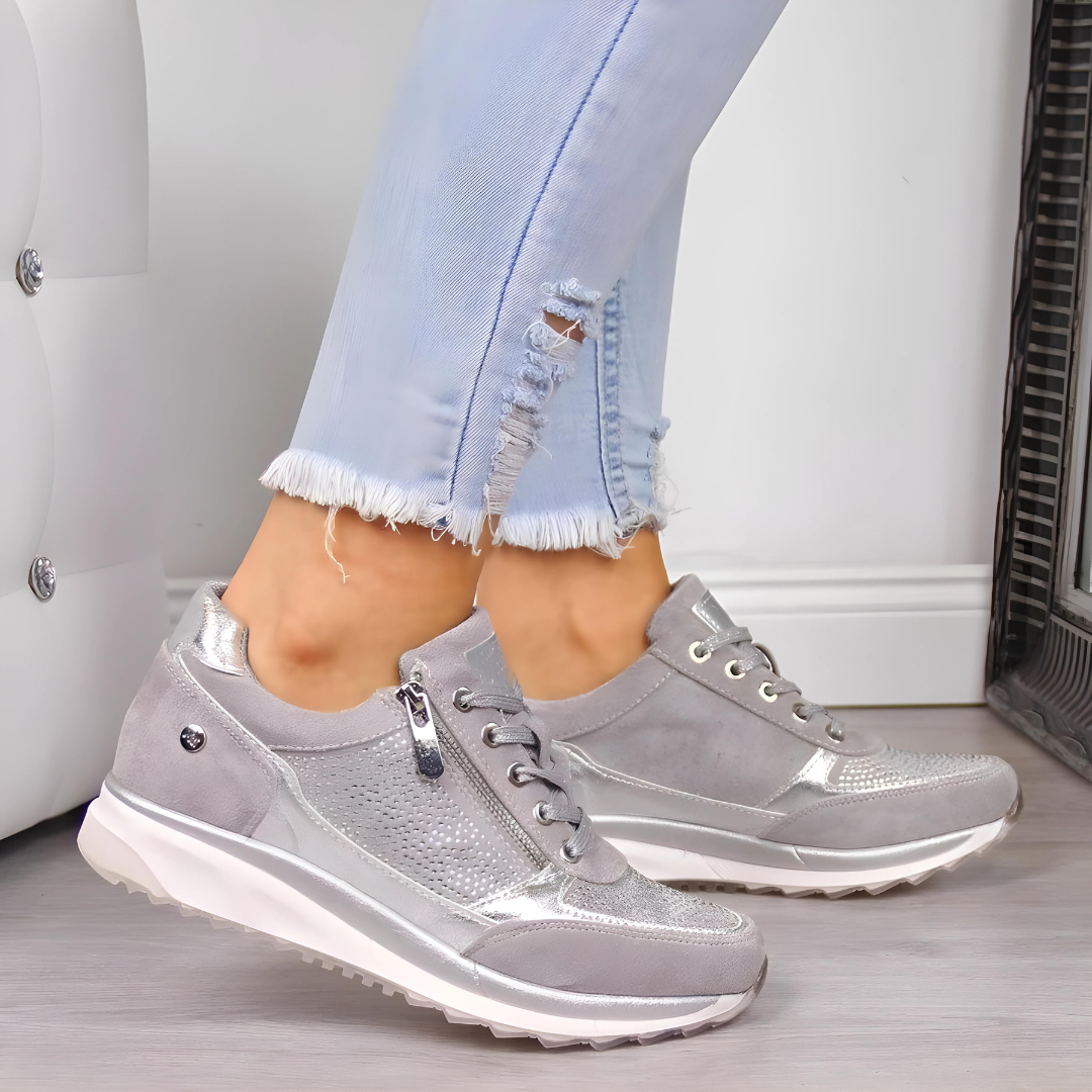 Davy | Women's Orthopedic Sneakers with Zipper Detail