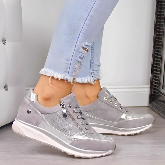 Davy | Women's Orthopedic Sneakers with Zipper Detail