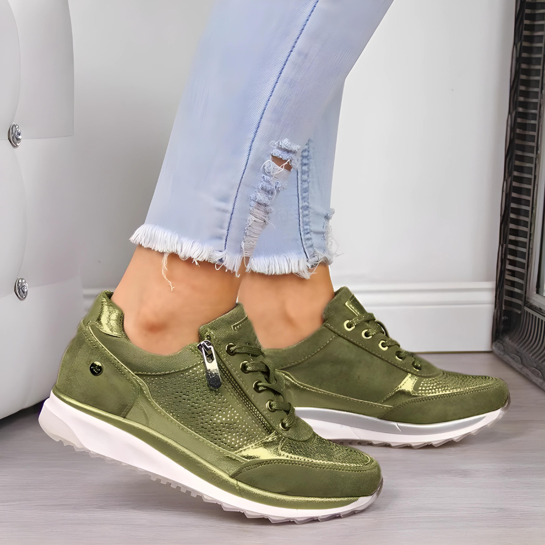 Davy | Women's Orthopedic Sneakers with Zipper Detail