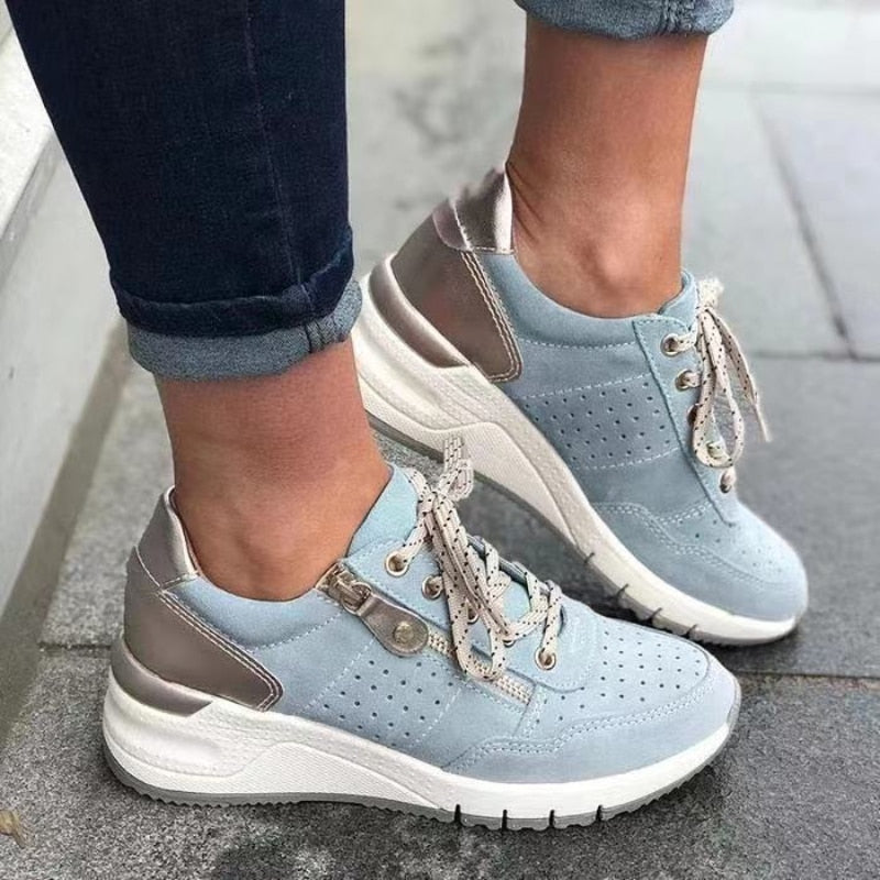 Davy | Women's Orthopedic Walking Sneakers with Side Zipper