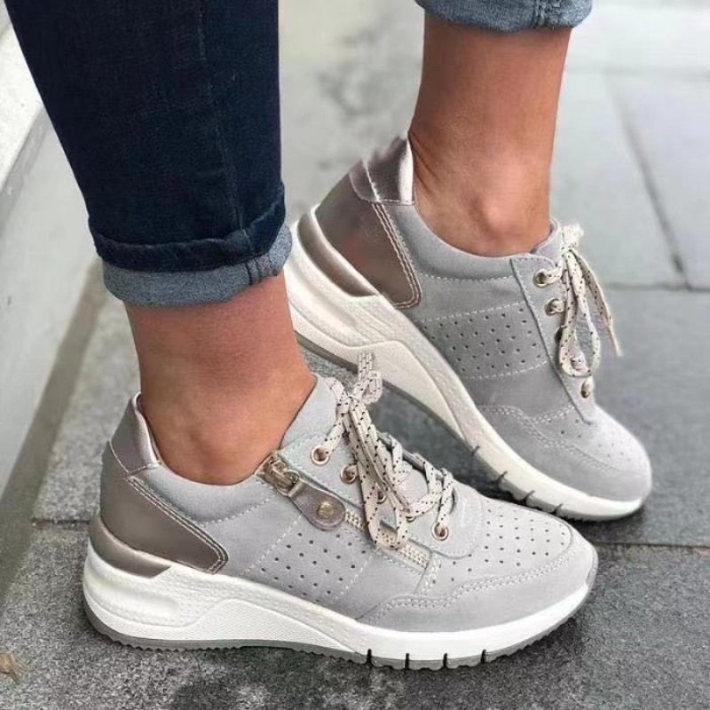 Davy | Women's Orthopedic Walking Sneakers with Side Zipper